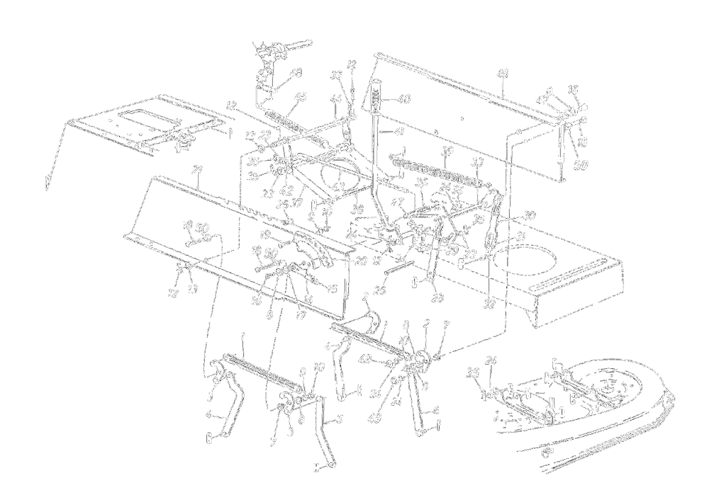 Deck Liftandhanger Assembly Diagram and Parts List for 13AM675G062 2000 Yard Machines Lawn Tractor
